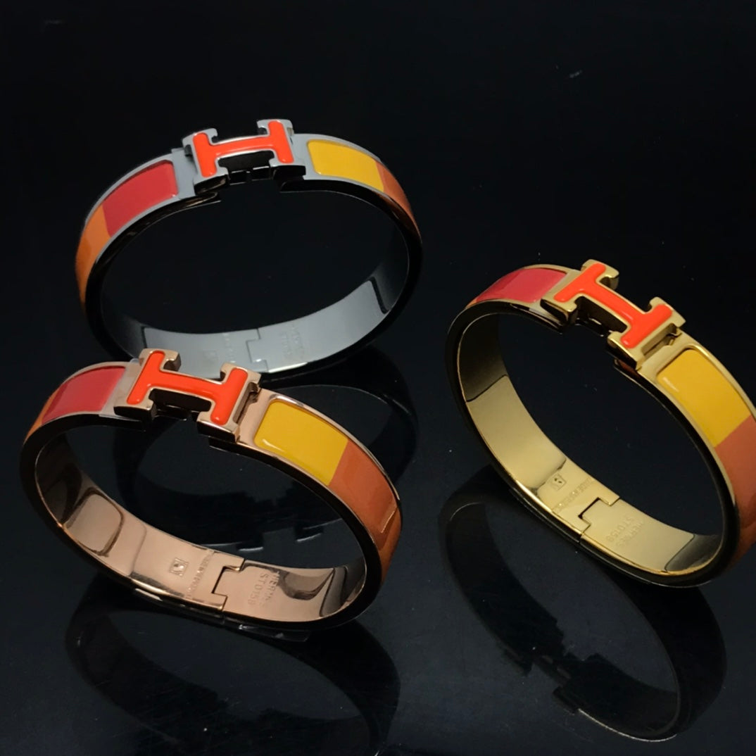 [Rani Jewelry]H BRACELET ORANGE RAINBOW CERAMIC