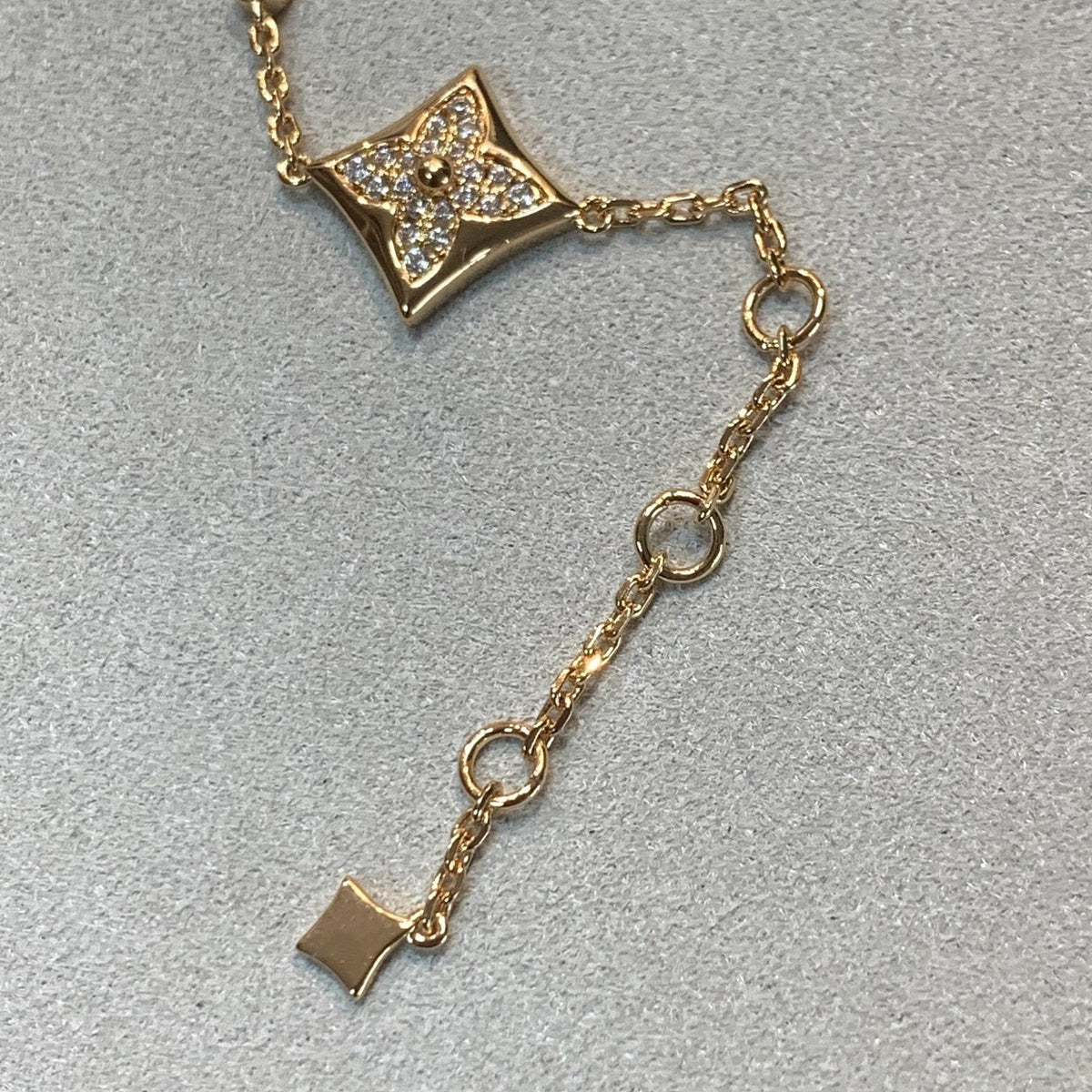 [Rani Jewelry]STAR AND SUN 4 MOTIFS GOLD DIAMONDS BRACELET