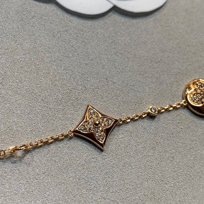 [Rani Jewelry]STAR AND SUN 4 MOTIFS GOLD DIAMONDS BRACELET