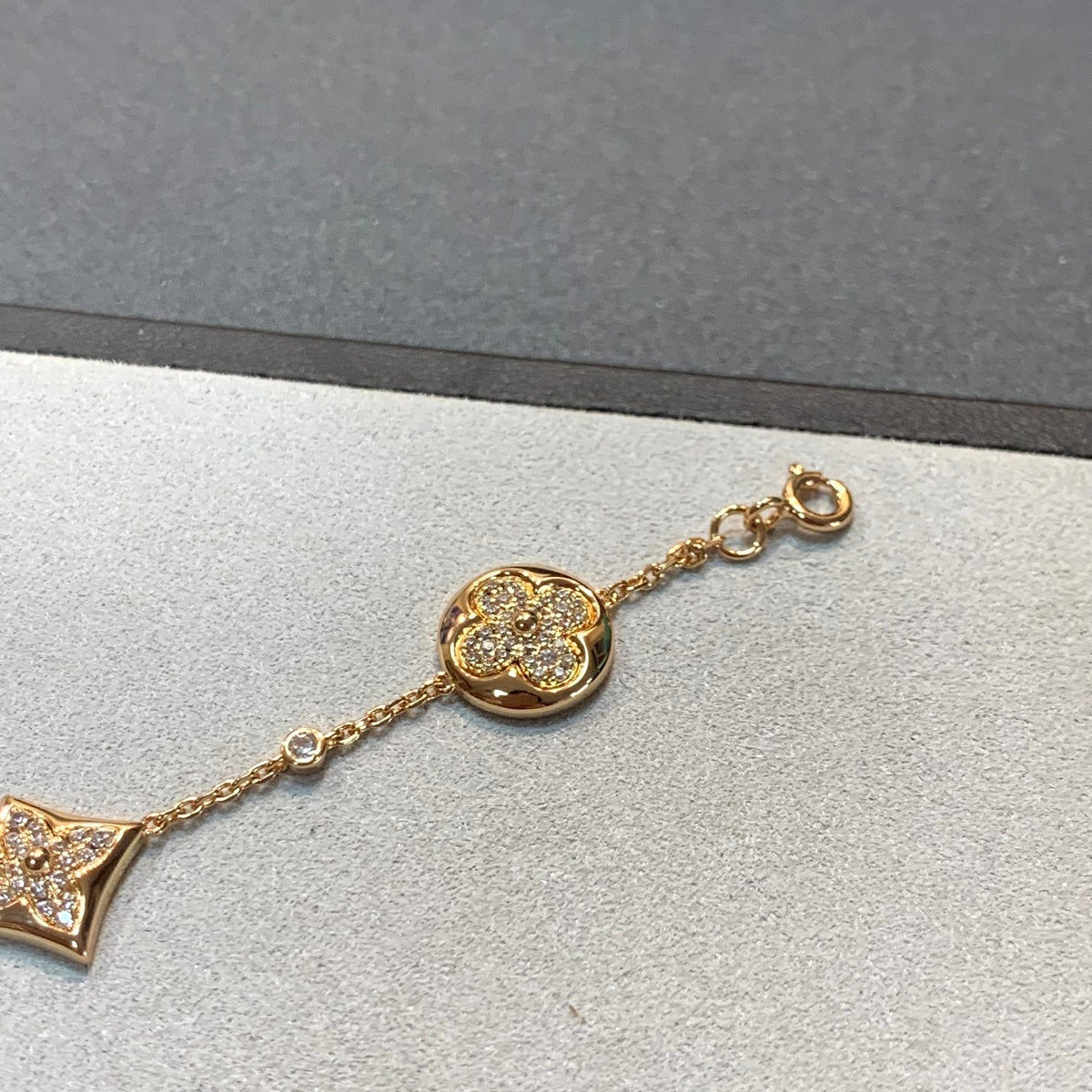 [Rani Jewelry]STAR AND SUN 4 MOTIFS GOLD DIAMONDS BRACELET