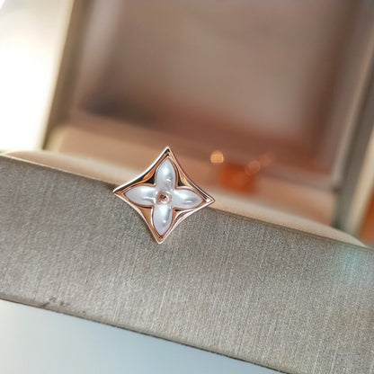[Rani Jewelry]STAR MOP PINK GOLD EARRINGS