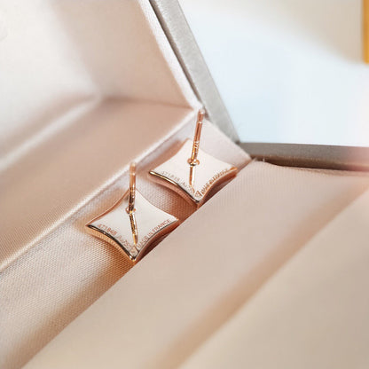 [Rani Jewelry]STAR MOP PINK GOLD EARRINGS