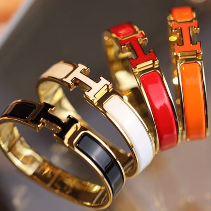 [Rani Jewelry]H BRACELET 12MM GOLD