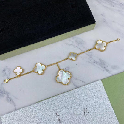 [Rani Jewelry]MAGIC CLOVER MOP GOLD BRACELET 5 MOTIFS