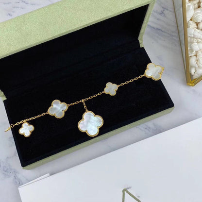 [Rani Jewelry]MAGIC CLOVER MOP GOLD BRACELET 5 MOTIFS