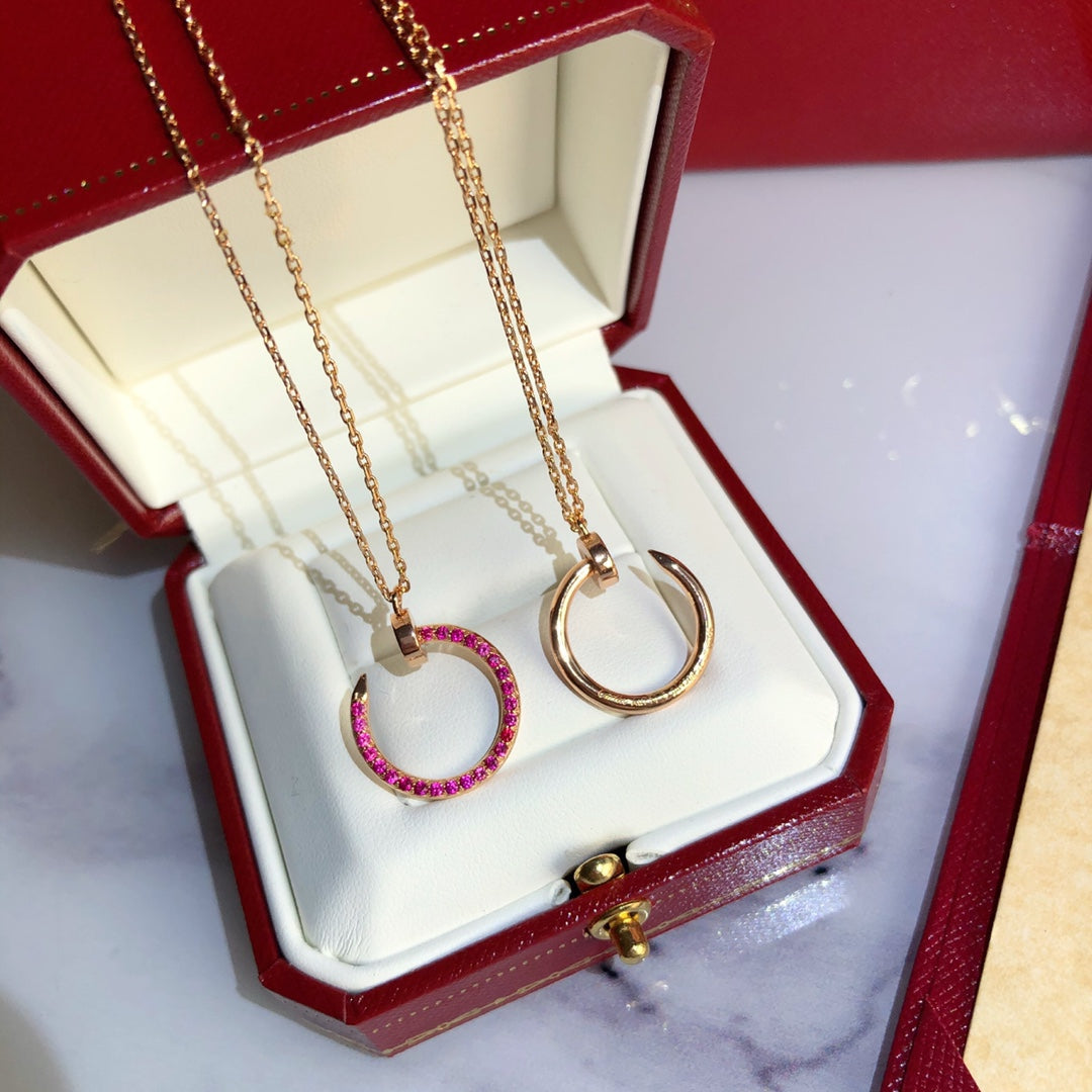 [Rani Jewelry] JUSTE NECKLACE RED FULL DIAMONDS