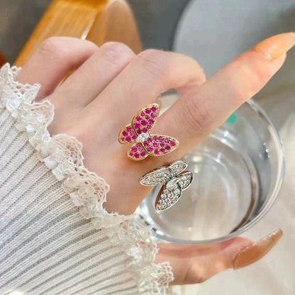 [Rani Jewelry]TWIN BUTTERFLY DIAMOND RING