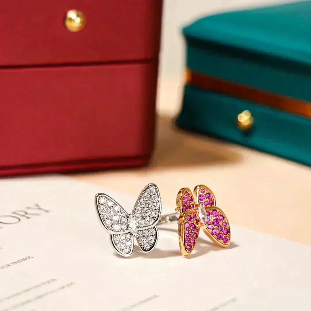 [Rani Jewelry]TWIN BUTTERFLY DIAMOND RING