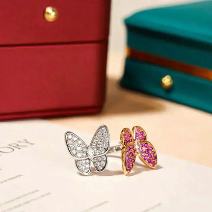 [Rani Jewelry]TWIN BUTTERFLY DIAMOND RING