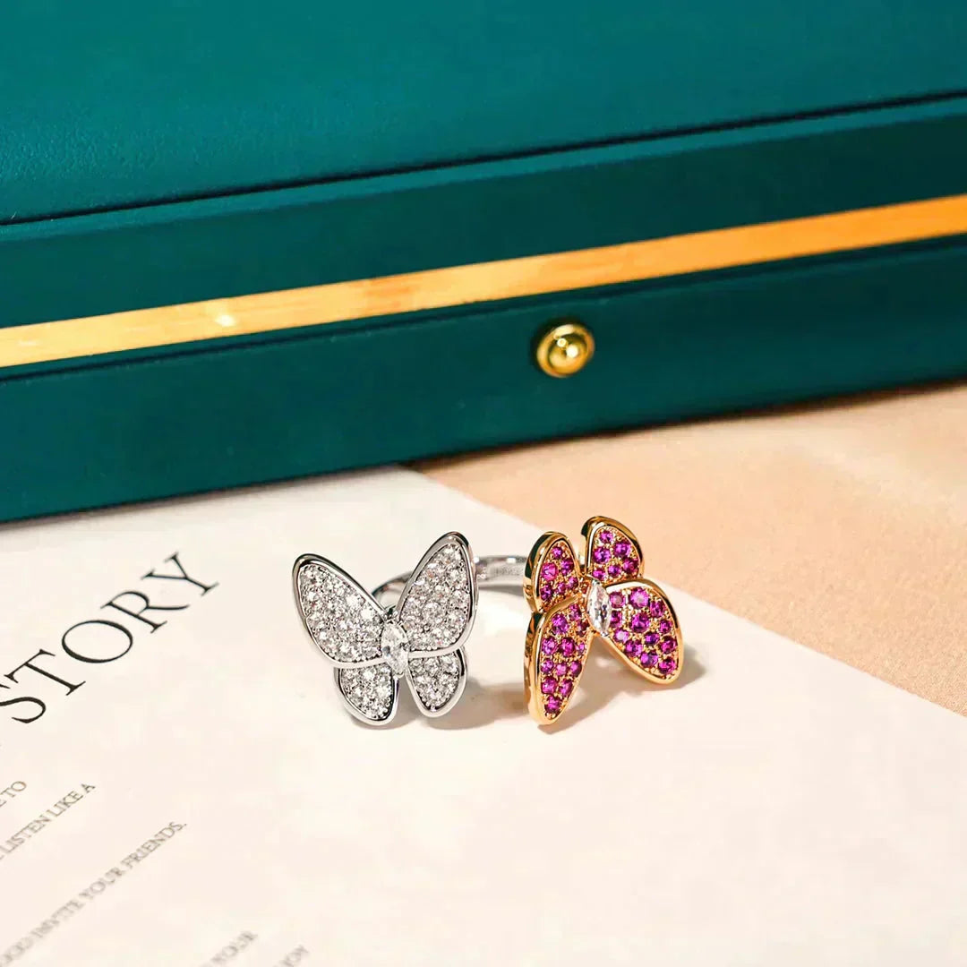 [Rani Jewelry]TWIN BUTTERFLY DIAMOND RING