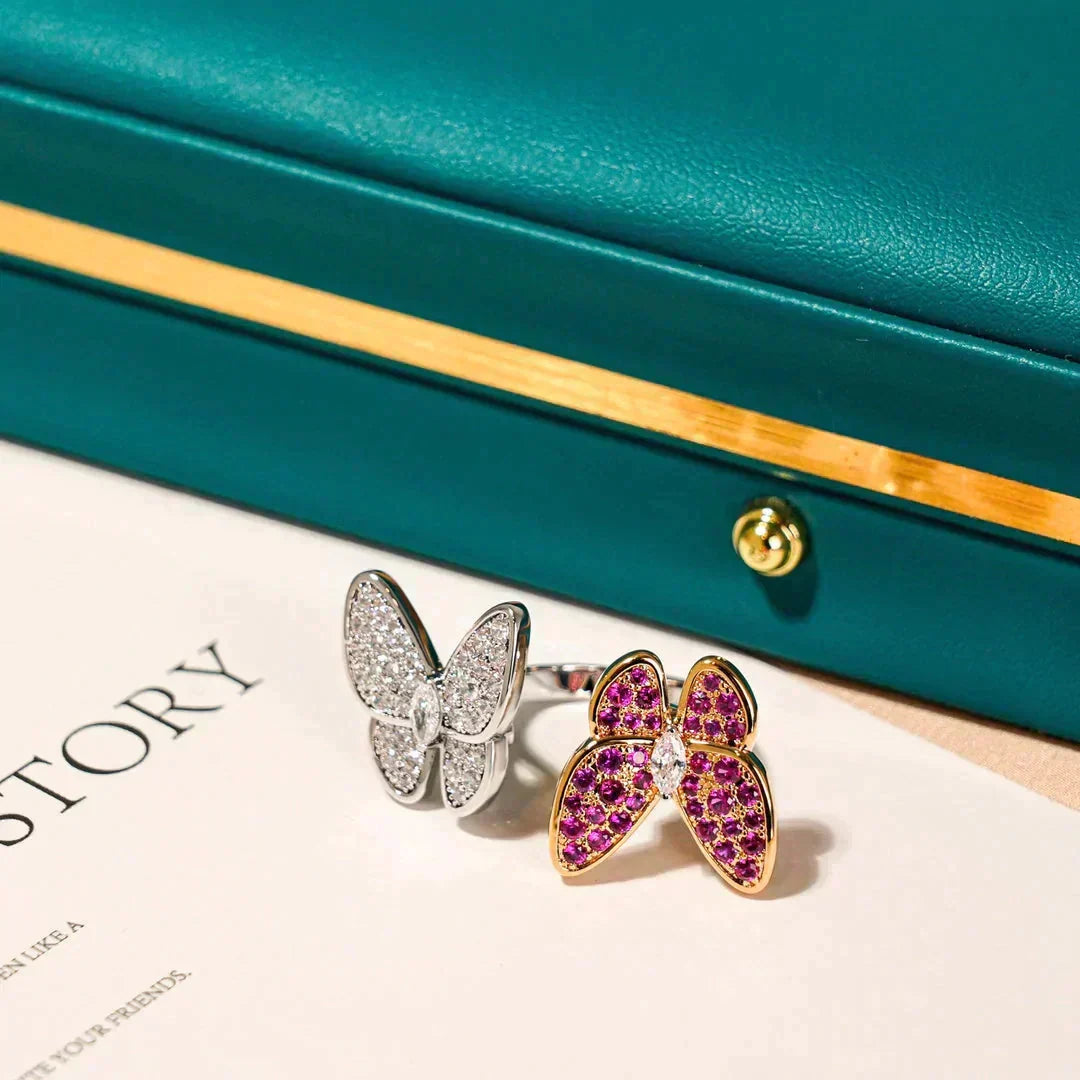 [Rani Jewelry]TWIN BUTTERFLY DIAMOND RING