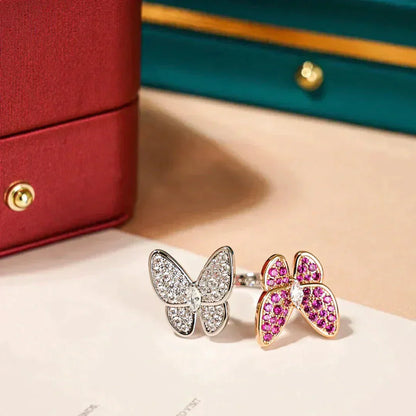 [Rani Jewelry]TWIN BUTTERFLY DIAMOND RING
