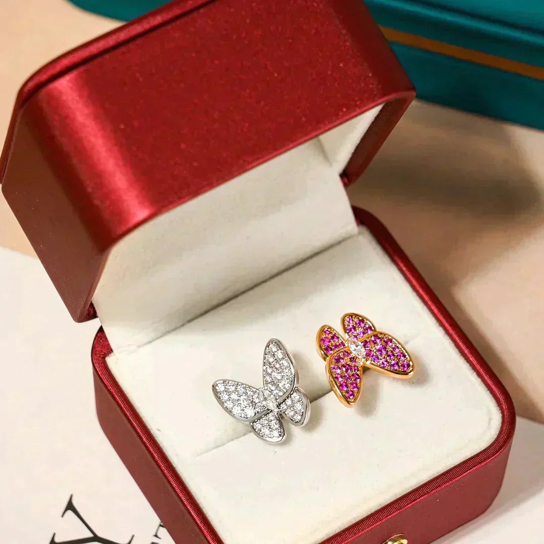 [Rani Jewelry]TWIN BUTTERFLY DIAMOND RING
