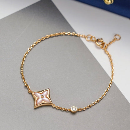 [Rani Jewelry]STAR 1 DIAMOND PINK GOLD BRACELET