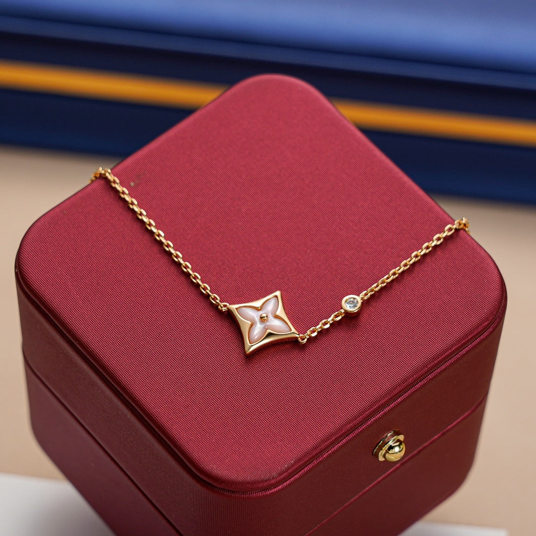 [Rani Jewelry]STAR 1 DIAMOND PINK GOLD BRACELET