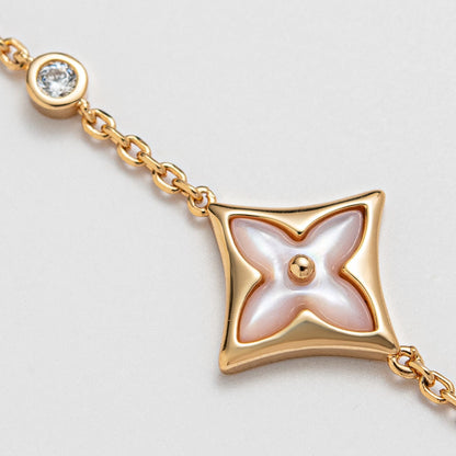 [Rani Jewelry]STAR 1 DIAMOND PINK GOLD BRACELET