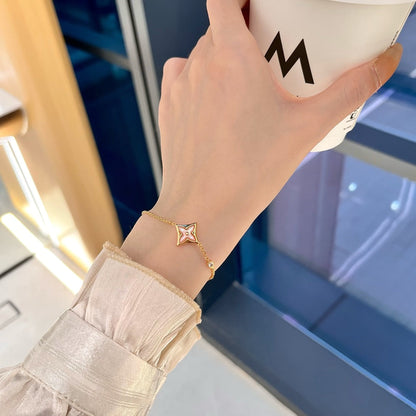 [Rani Jewelry]STAR 1 DIAMOND PINK GOLD BRACELET