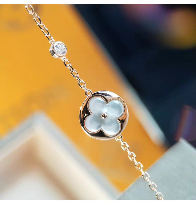 [Rani Jewelry]SUN MOP GOLD 1 DIAMOND NECKLACE