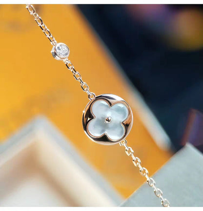 [Rani Jewelry]SUN MOP GOLD 1 DIAMOND NECKLACE