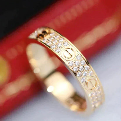 [Rani Jewelry] LOVE RING 4.0MM DIAMOND PAVED
