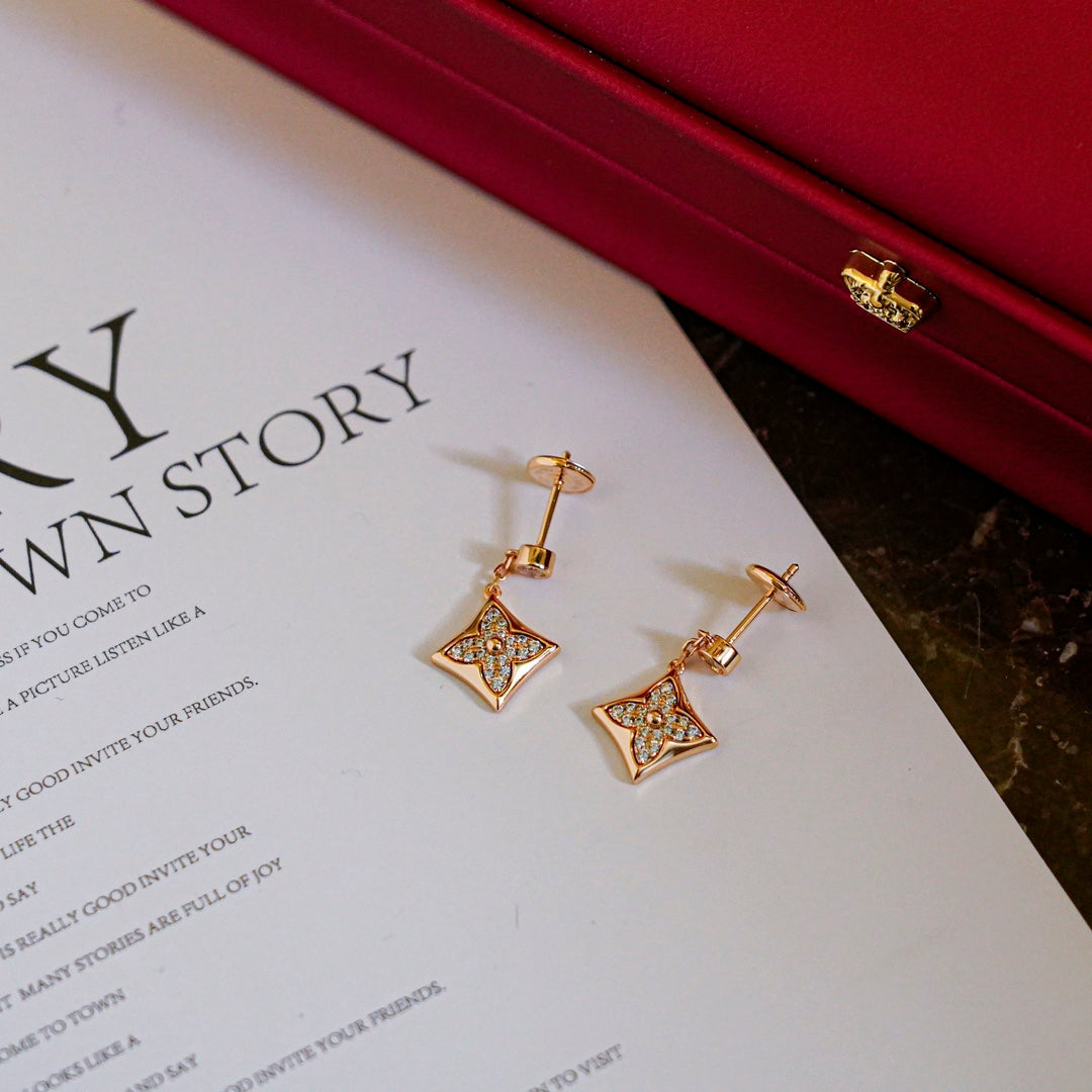 [Rani Jewelry]STAR DIAMONDS EARRINGS GOLD