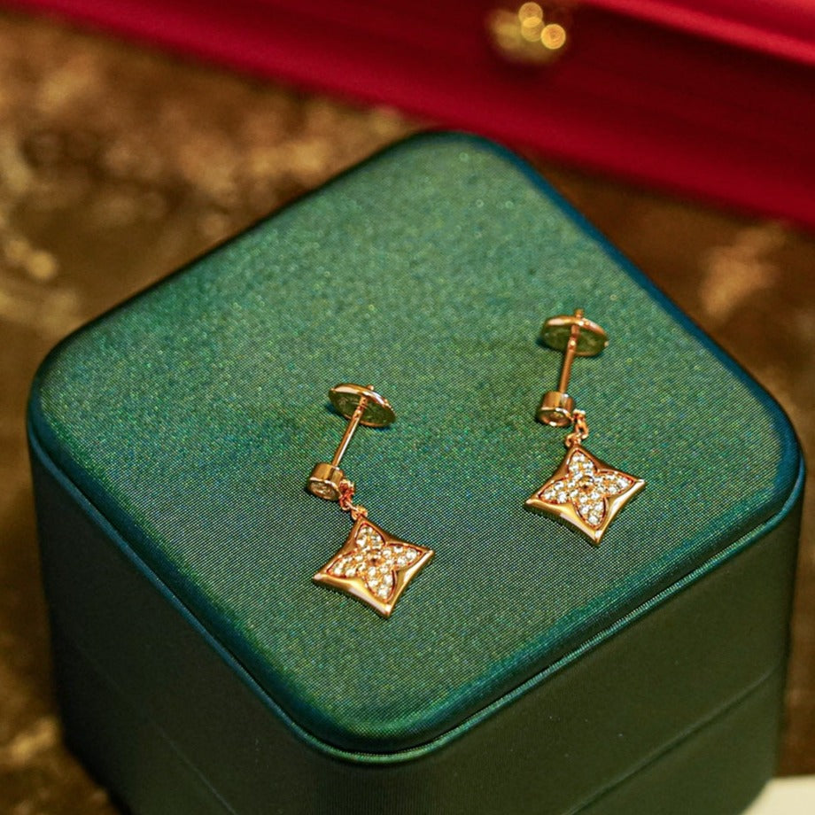 [Rani Jewelry]STAR DIAMONDS EARRINGS GOLD