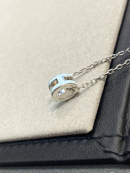 [Rani Jewelry]POP H LIGHT BLUE NECKLACE