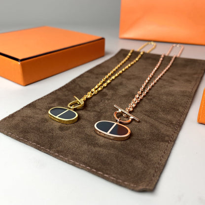 [Rani Jewelry]CHAINE VERSO BLACK CERAMIC NECKLACE
