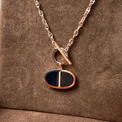[Rani Jewelry]CHAINE VERSO BLACK CERAMIC NECKLACE
