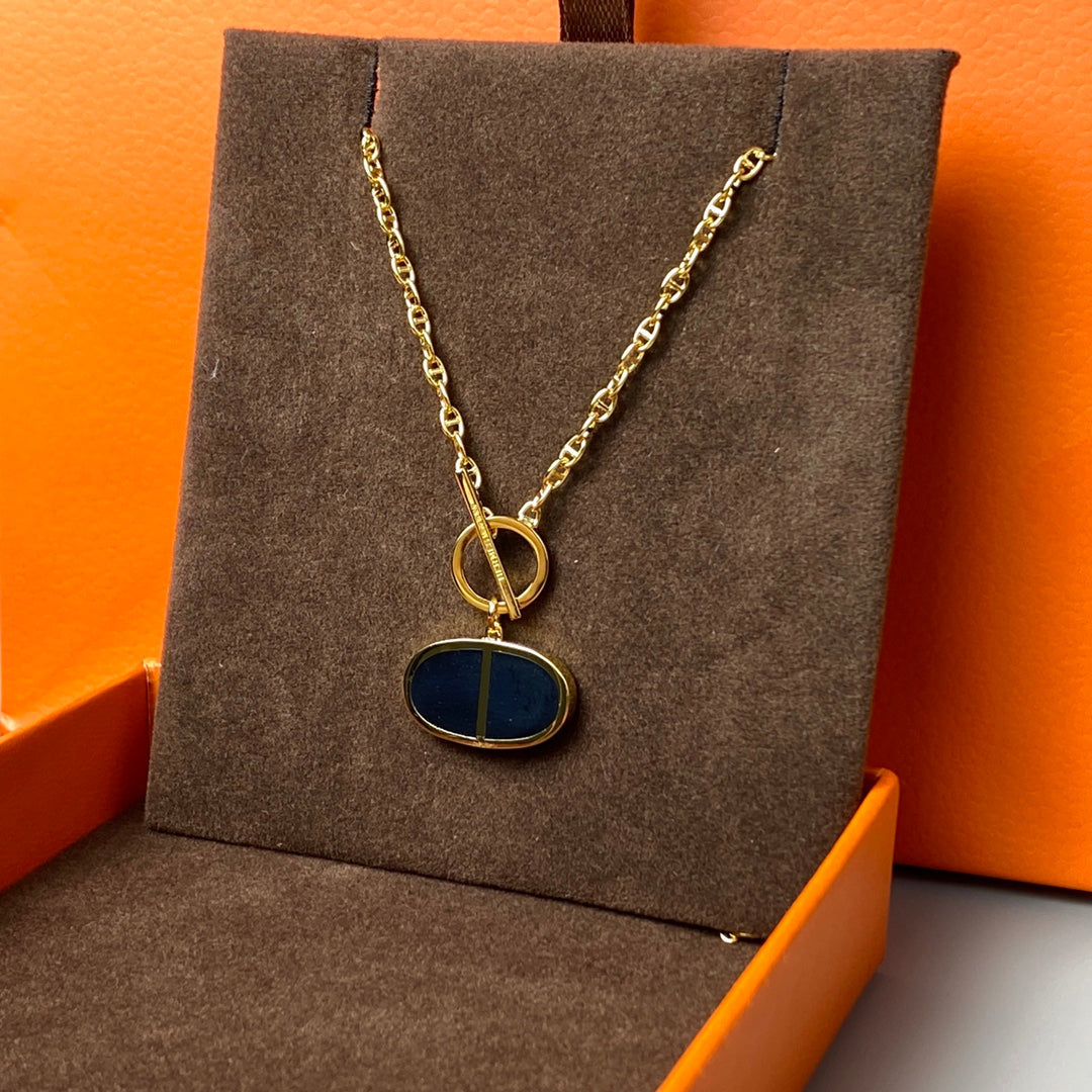 [Rani Jewelry]CHAINE VERSO BLACK CERAMIC NECKLACE