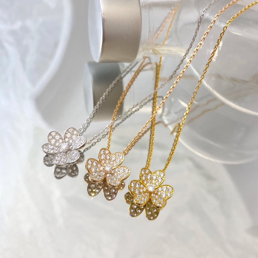 [Rani Jewelry]FLOWER DIAMOND NECKLACE