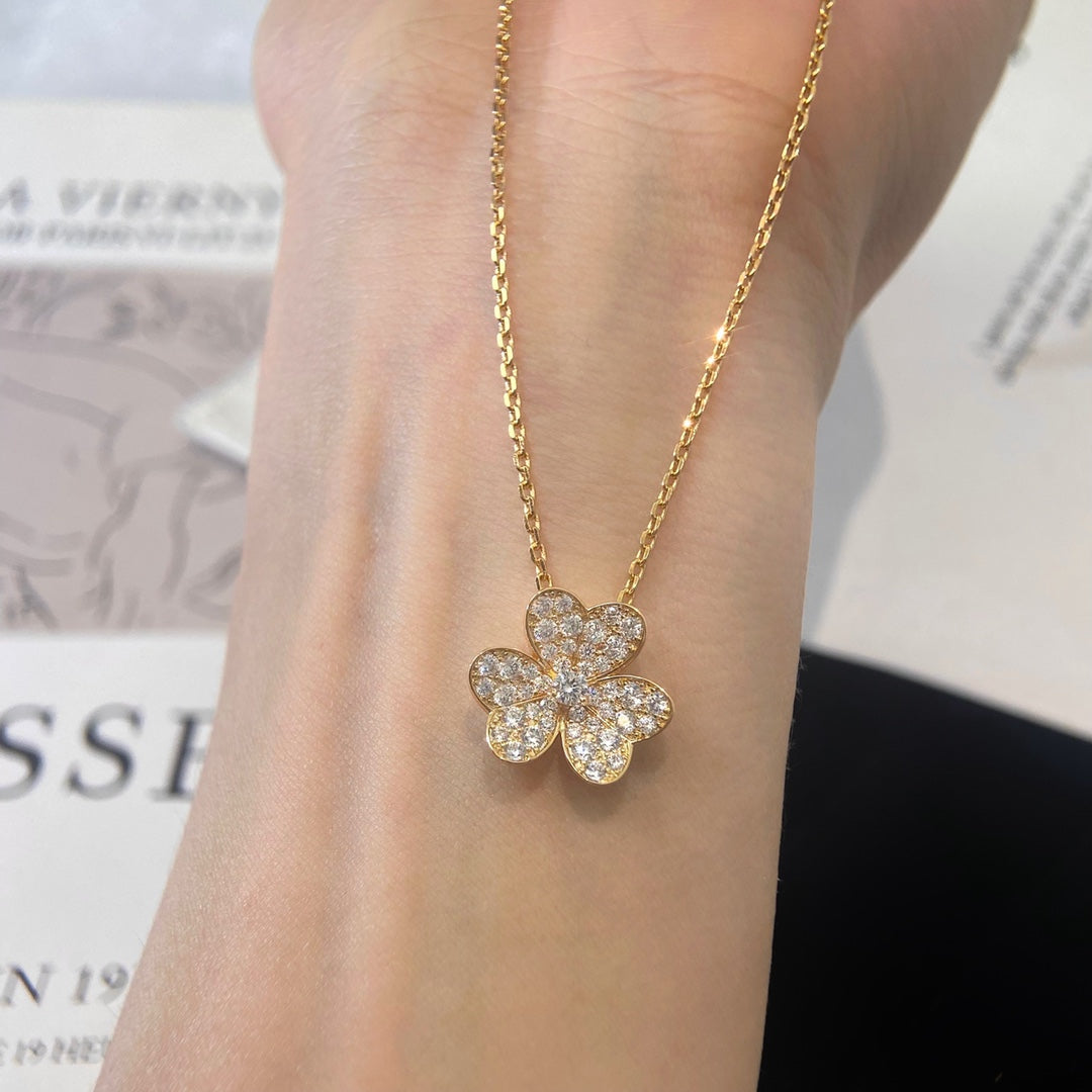 [Rani Jewelry]FLOWER DIAMOND NECKLACE