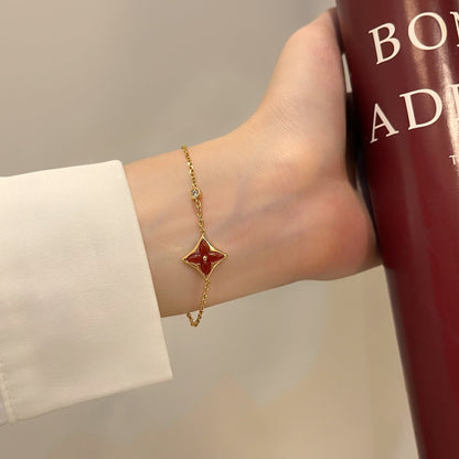 [Rani Jewelry]COLOR STAR CARNELIAN PINK GOLD DIAMOND BRACELET