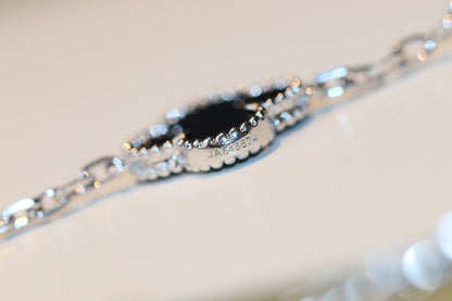 [Rani Jewelry]CLOVER 20 MOTIFS ONYX DIAMOND SILVER