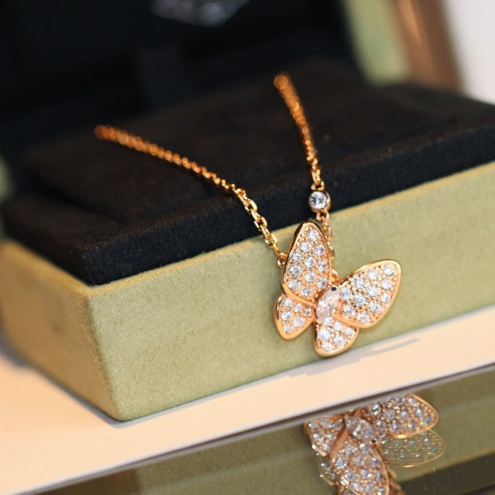 [Rani Jewelry]BUTTERFLY DIAMOND NECKLACE