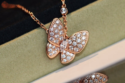 [Rani Jewelry]BUTTERFLY DIAMOND NECKLACE