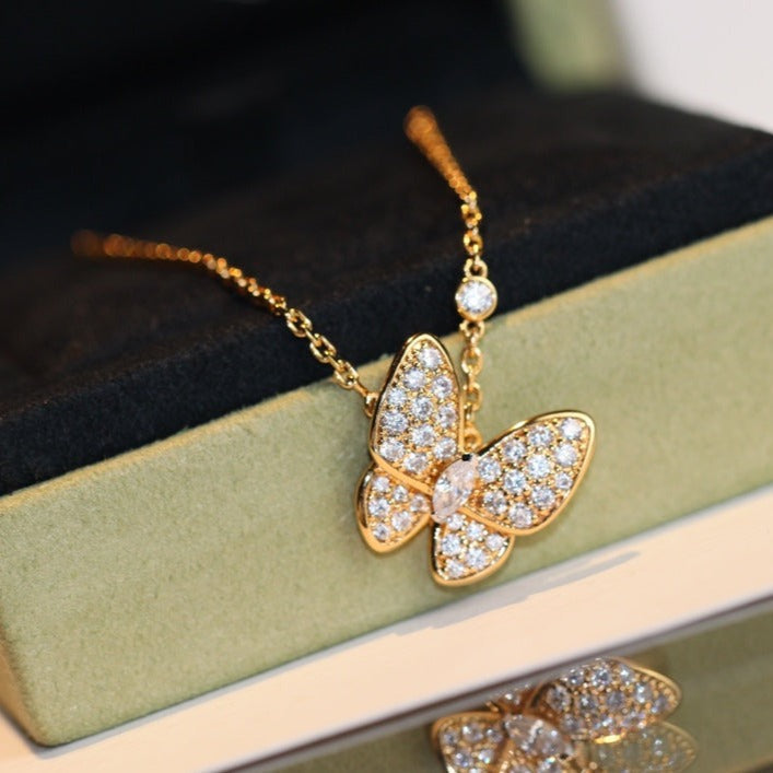 [Rani Jewelry]BUTTERFLY DIAMOND NECKLACE