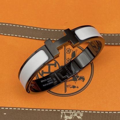 [Rani Jewelry]H BRACELET 12MM BLACK WHITE CERAMIC