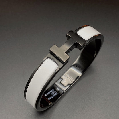[Rani Jewelry]H BRACELET 12MM BLACK WHITE CERAMIC