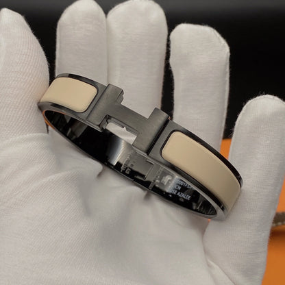 [Rani Jewelry]H BRACELET 12MM BLACK BEIGE CERAMIC