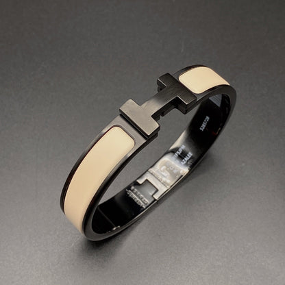 [Rani Jewelry]H BRACELET 12MM BLACK BEIGE CERAMIC