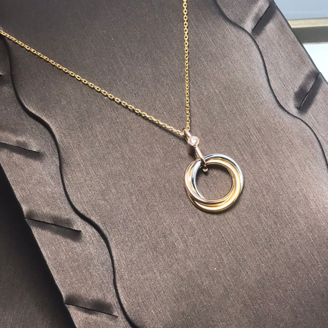 [Rani Jewelry] TRINITY  NECKLACE 1 DIAMOND