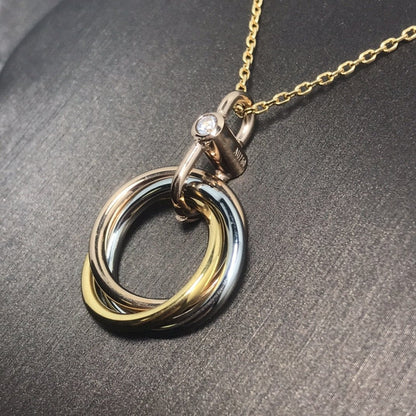 [Rani Jewelry] TRINITY  NECKLACE 1 DIAMOND