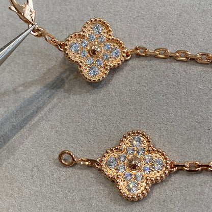 [Rani Jewelry] CLOVER 5 MOTIF FULL DIAMOND BRACELET COLLECTION