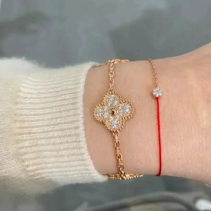 [Rani Jewelry] CLOVER 5 MOTIF FULL DIAMOND BRACELET COLLECTION