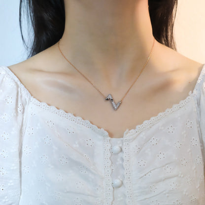 [Rani Jewelry]VOLT SILVER DIAMOND PEDANT NECKLACE