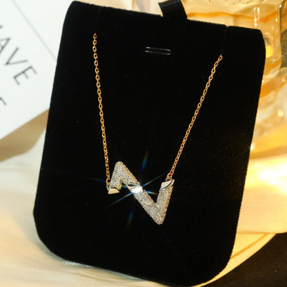 [Rani Jewelry]VOLT SILVER DIAMOND PEDANT NECKLACE