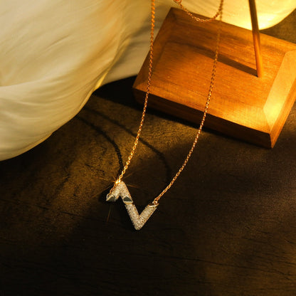 [Rani Jewelry]VOLT SILVER DIAMOND PEDANT NECKLACE