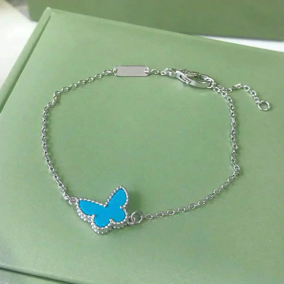 [Rani Jewelry]BUTTERFLY TURQUOISE BUTTERFLY BRACELET SILVER