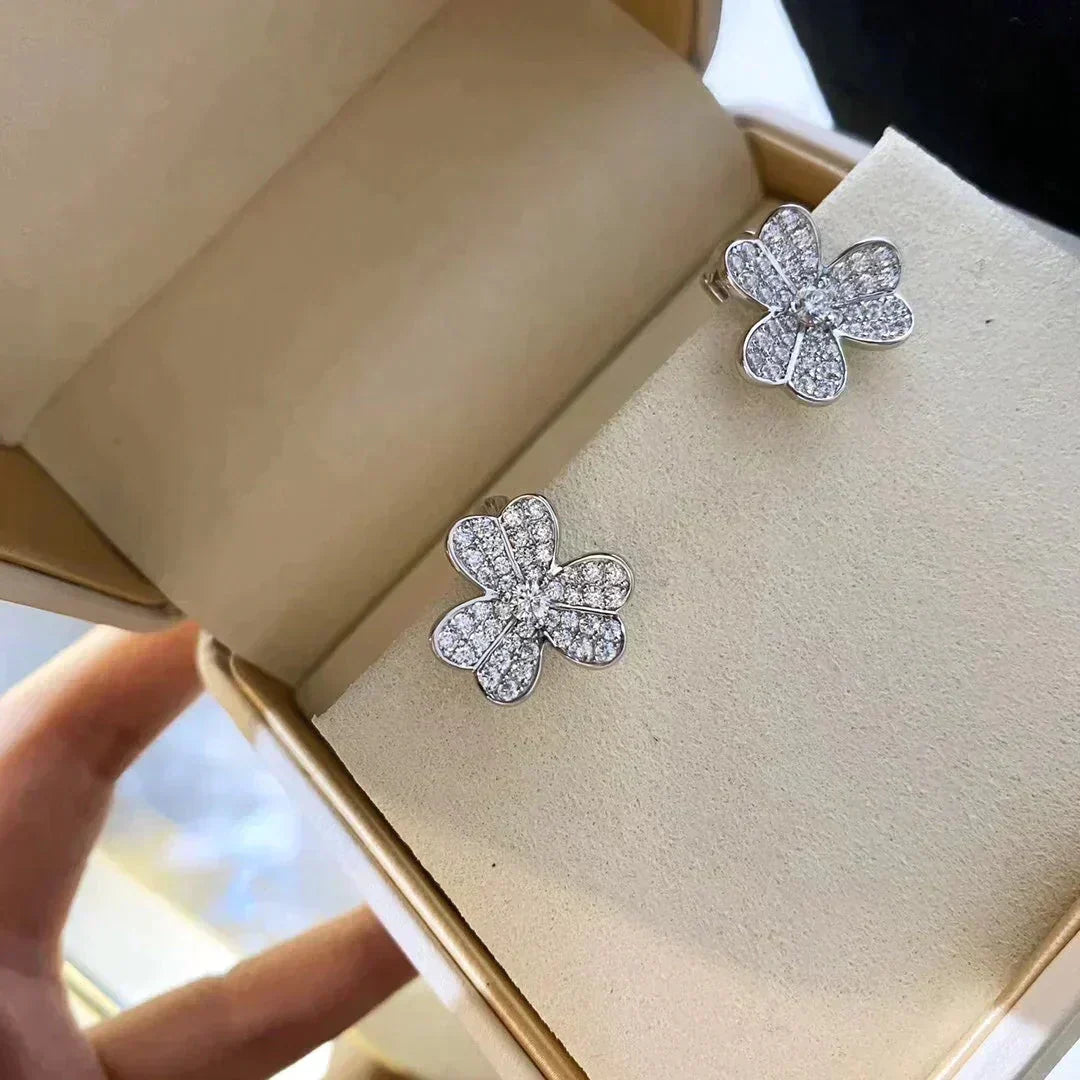 [Rani Jewelry]CLOVER COMOS DIAMOND EARRINGS SILVER